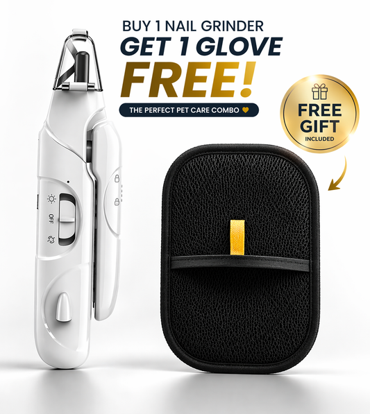 Pet Nail Grinder & Clipper 2-in-1 🐾 | Free Grooming Glove Included (Limited Offer)